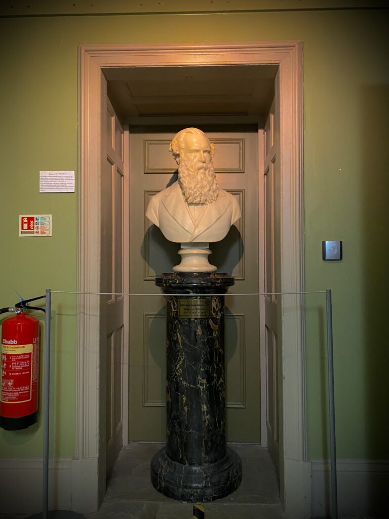 Bust figure of a gentleman who once lived at Clitheroe castle & museum